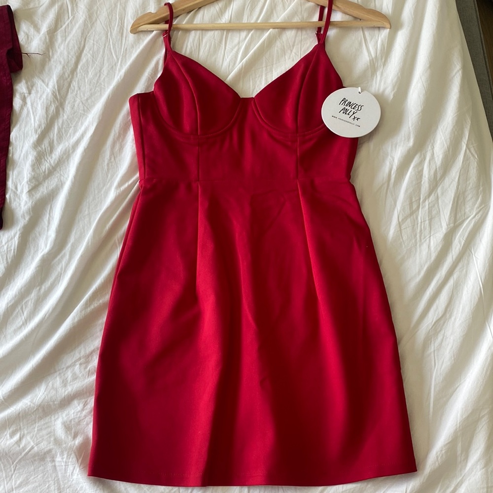 Princess Polly Novella mini dress red Size 2